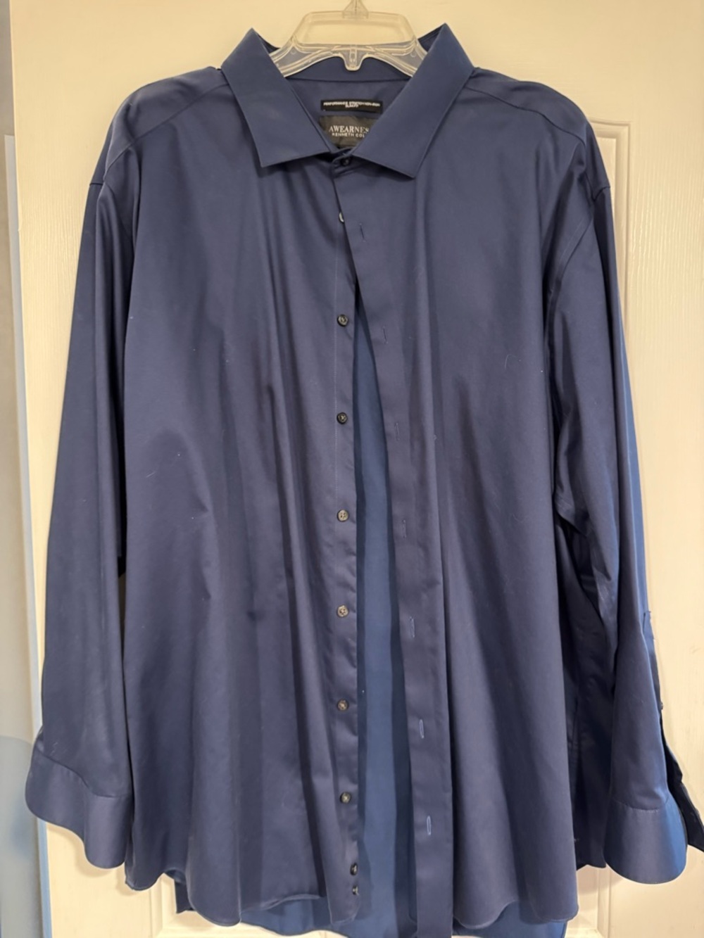 Kenneth Cole Men's Dress Shirt in Navy